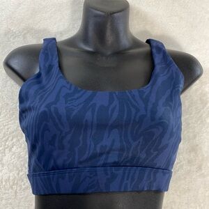 Lole Navy Animal Print Sports Bra Size Medium